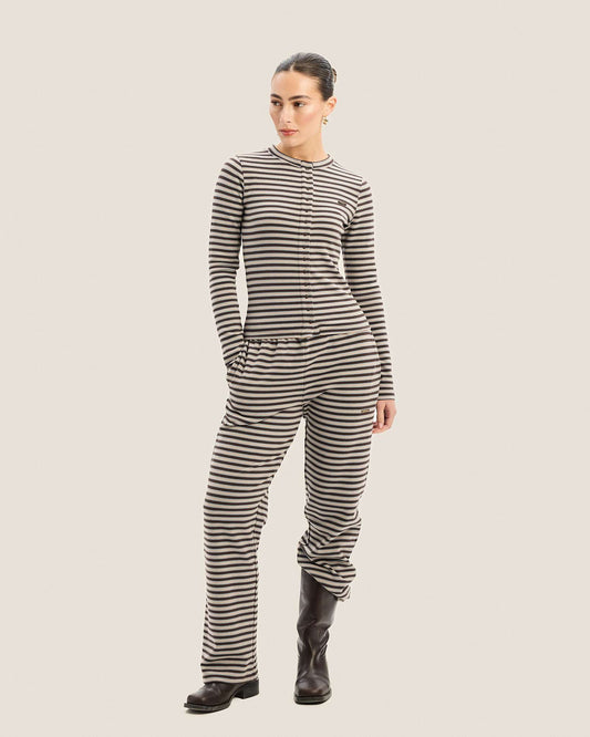 Woodland Stripe Long Sleeve Button Up
