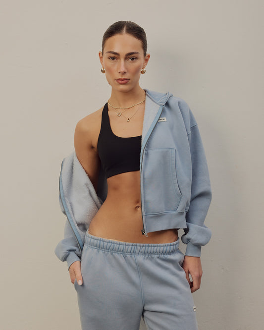 Vintage Wash Zip Through hoodie
