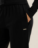 Black Cotton Stretch Pants