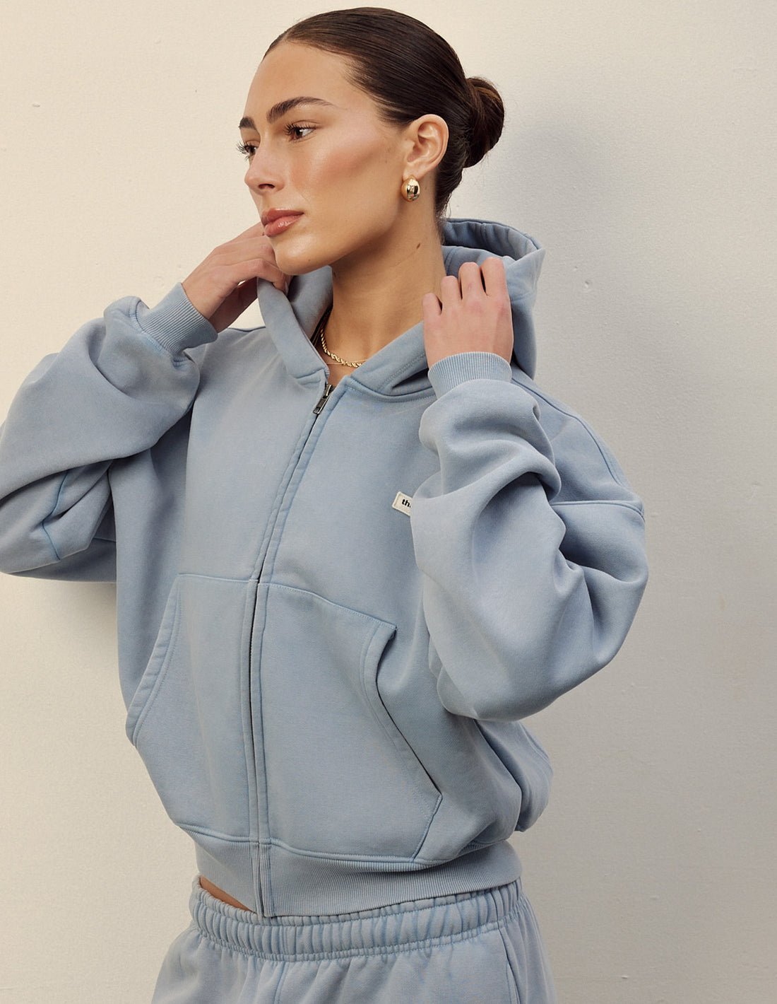 Vintage Wash Zip Through hoodie