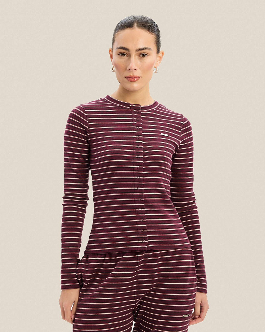 Rioja Stripe Long Sleeve Button Up